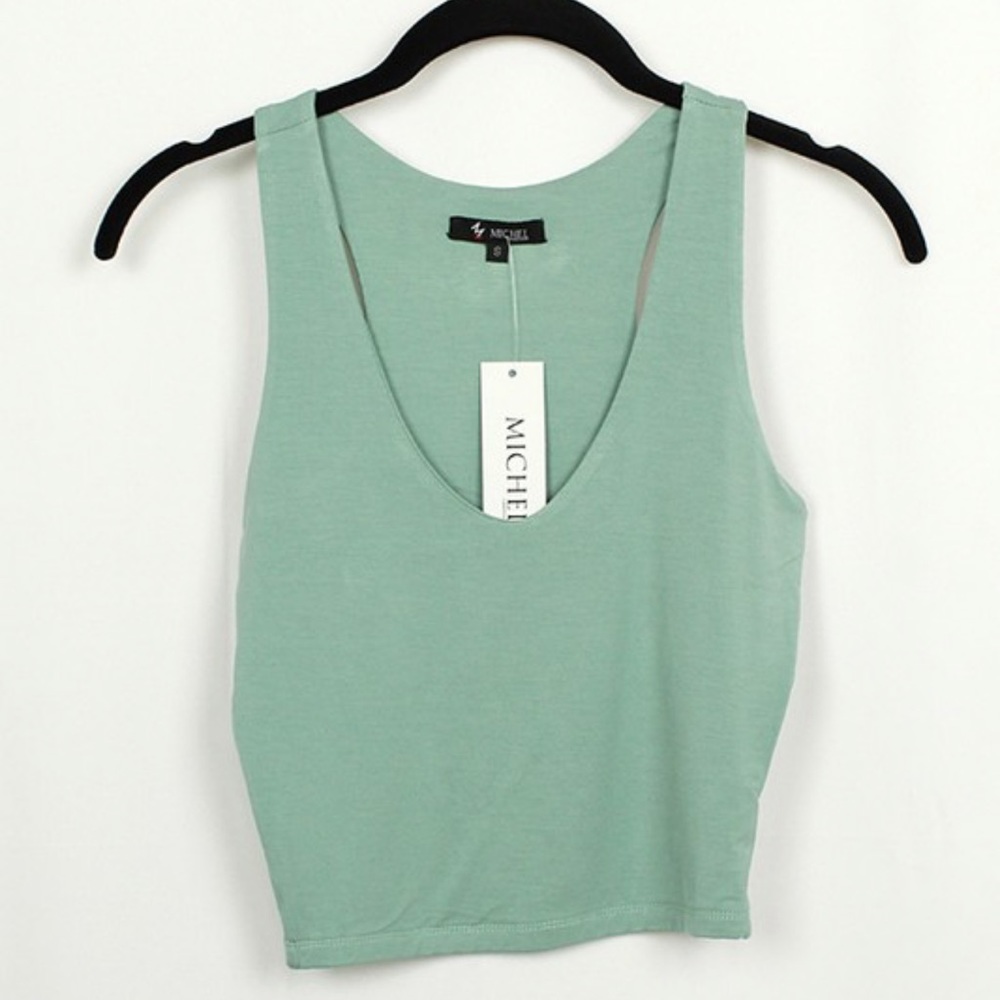 Crop Tank Top Green